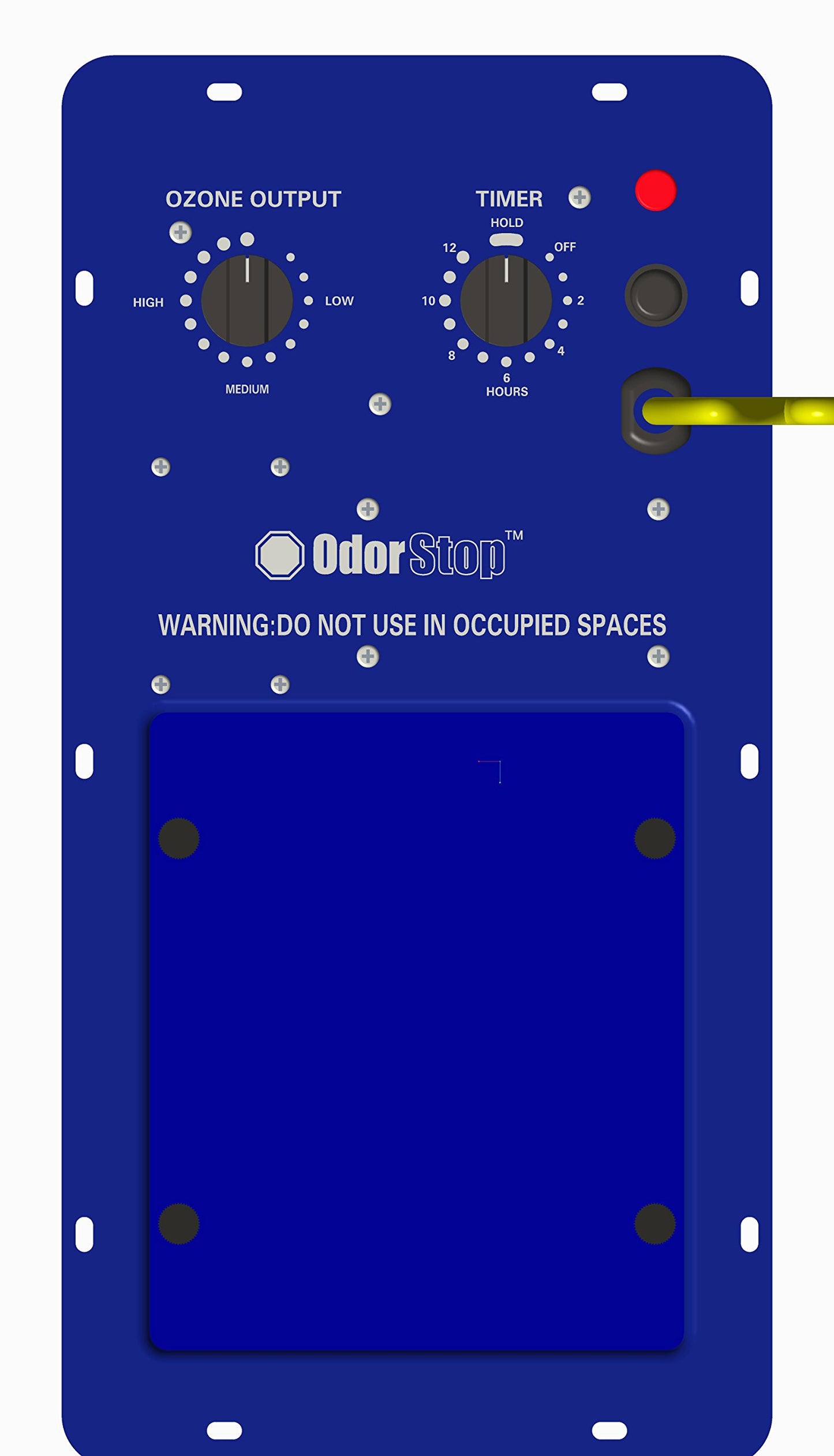 OdorStop OS5000D - Duct-Mounted Ozone Generator Air Purifier with Airflow Sensor and 3 Ozone Plates