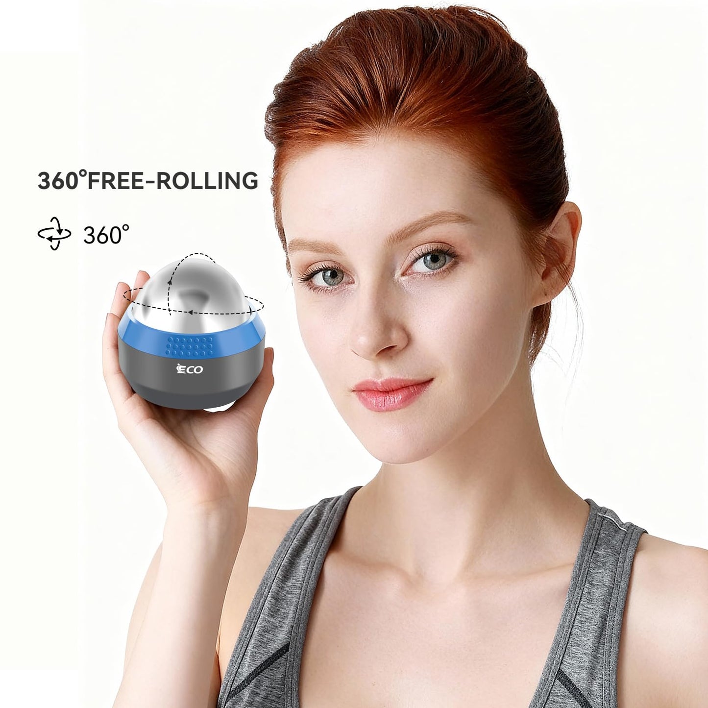 iECO Cold Massage Roller Ball - Ice Roller Ball for Muscles Deep Tissue, Cold & Heat Therapy, Plantar Fasciitis Roller