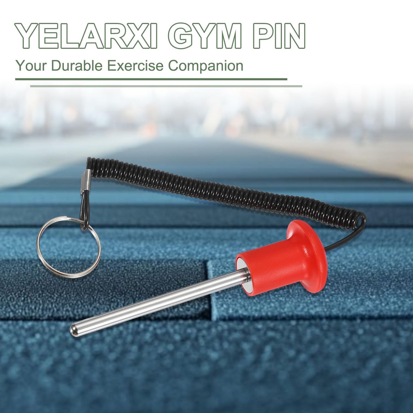 YELARXI Gym Pin, Weight Stack Pin Strength Training Lifting Equipment Replacement with Pull Rope 0.3 x 4.9 Inch & Orange -Fitting for (Home/Gym/Club/Machine Insert Accessories)