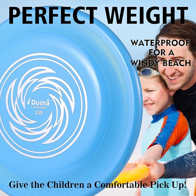 Sports Flying Disc, 2 Pack Compeition Flying Discs, Lightweight Durable Flying Disc Toys for Backyard Beach Lawn Park Outdoor Games, 105 Gram 9.3 Inch & 90 Gram 7.3 Inch.