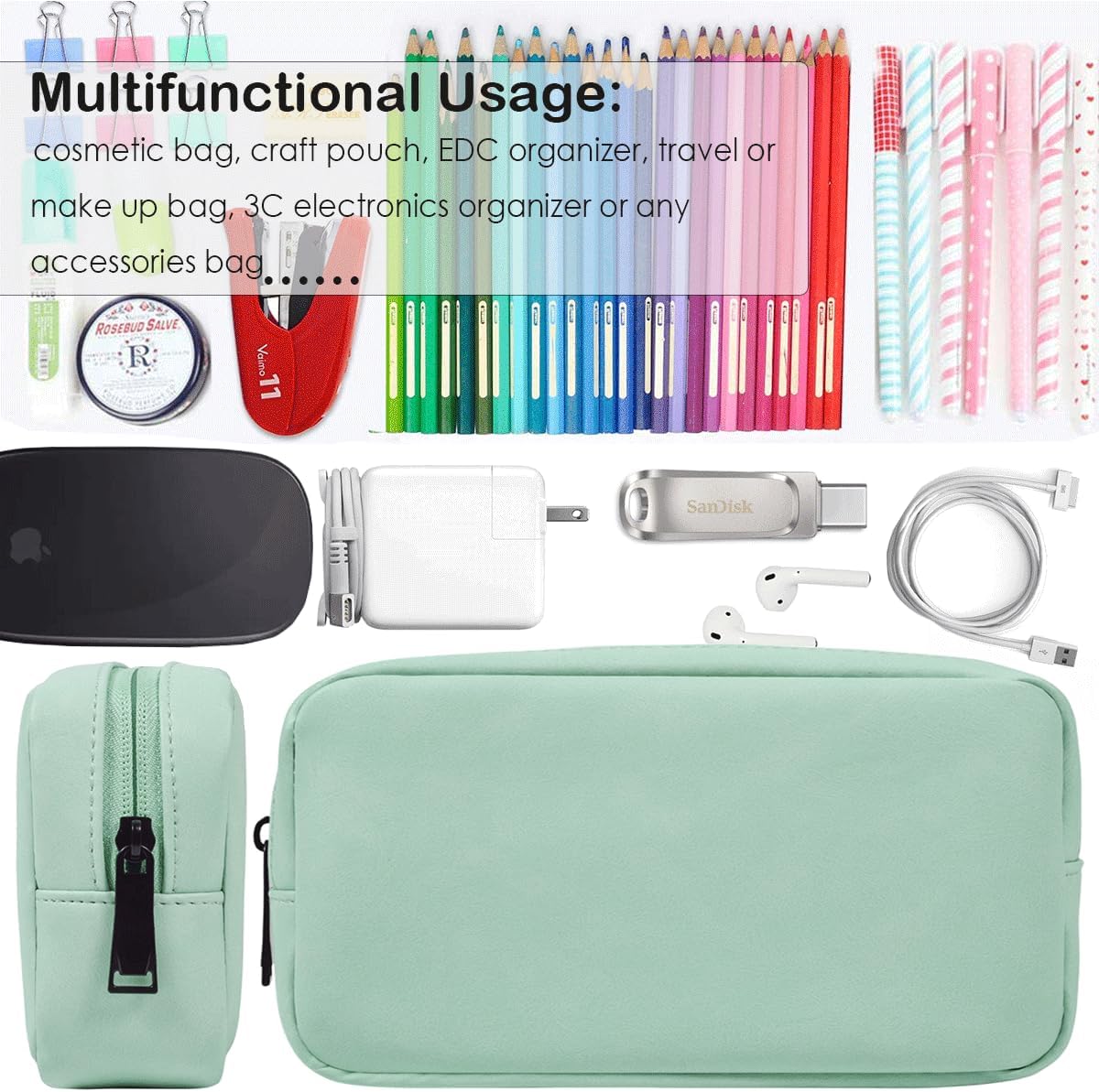 CAAORDKSO Electronic Organizer Travel Cable Accessories Bag, Electronic Organizer Case, Electronic Accessories
