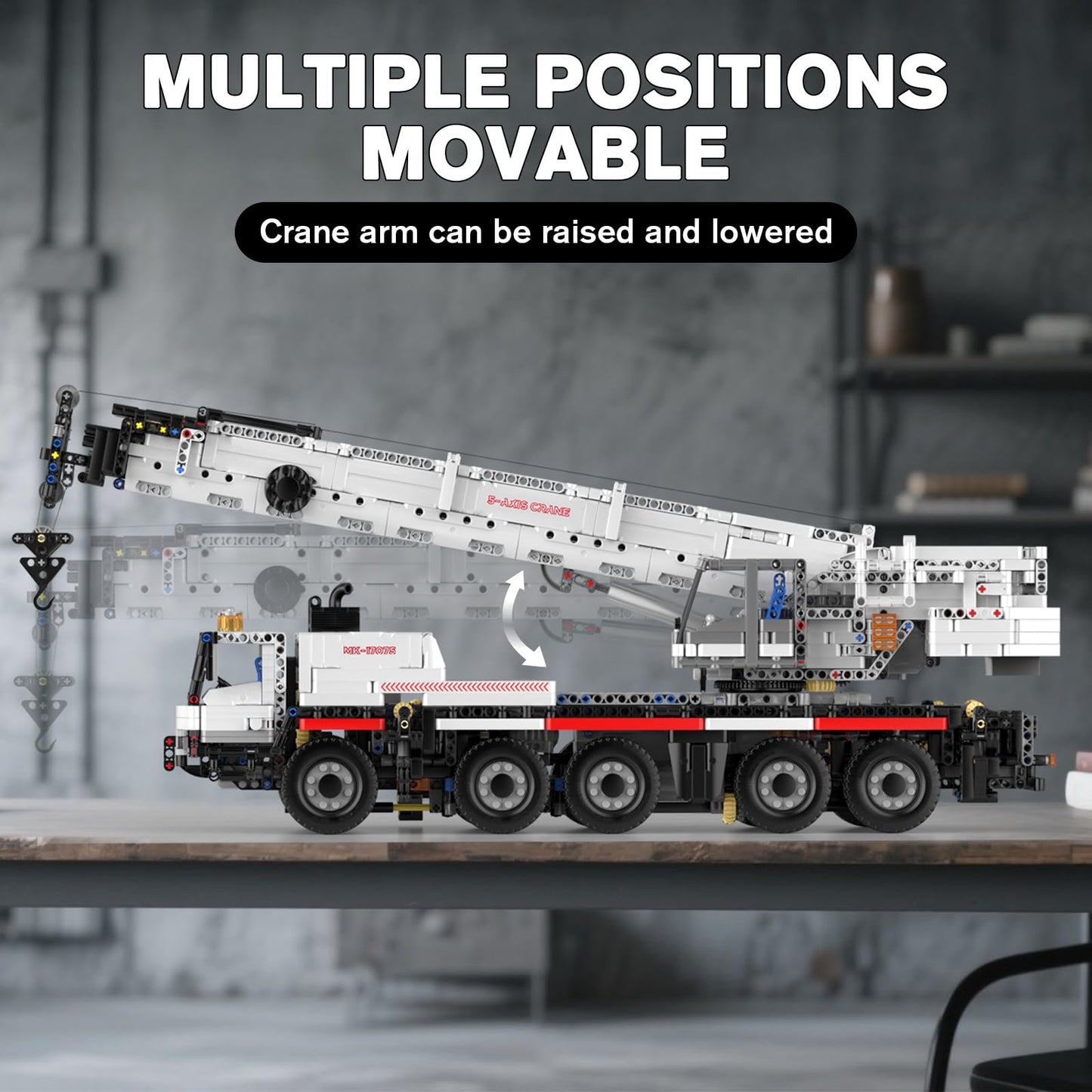 Mould King Construction Crane Building Sets, 17075 APP Programmable Construction Vehicle Model, Large Vehicles Crane Building Kits Gift for Adult/Collections Enthusiasts(3248 Pieces)