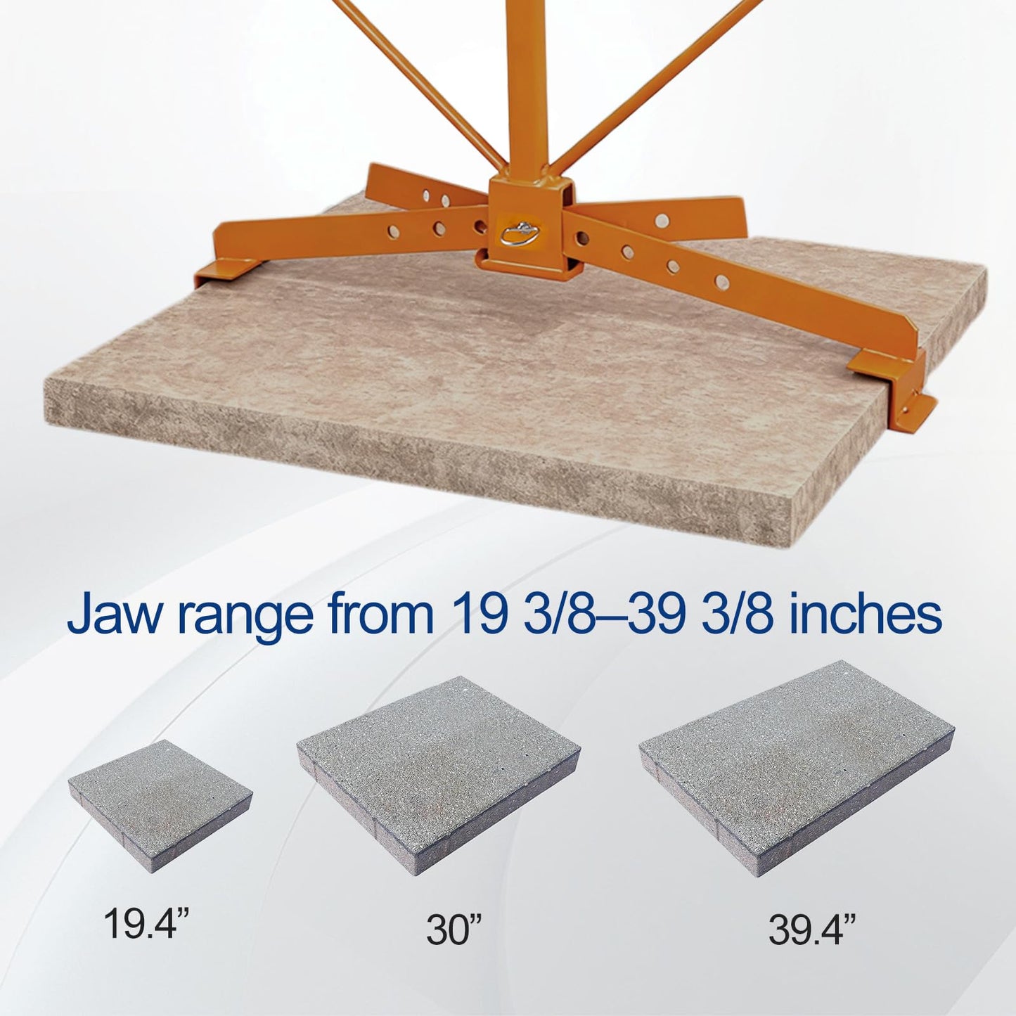 Paver Slabs Lifter & Extractor Tool - Heavy-Duty Block Mover for 20-40 Inch Slabs, 330 lbs Capacity, Industrial Grade Material Handling & Lifting Equipment