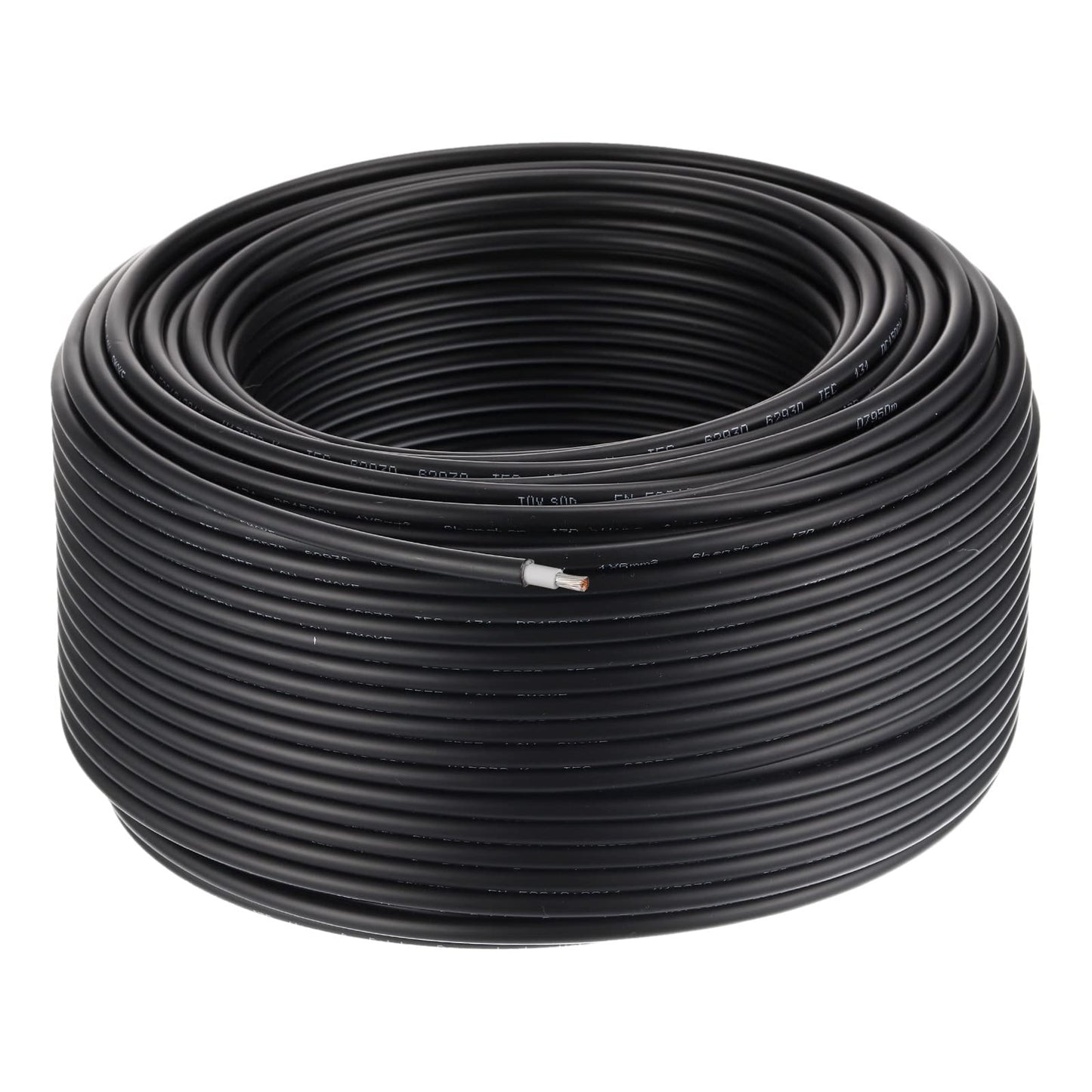 MECCANIXITY Solar Panel Wire 328ft 10AWG 6mm2 Solar Cable Extension Tinned Copper Wire Black for RV Boat Marine Solar Panel