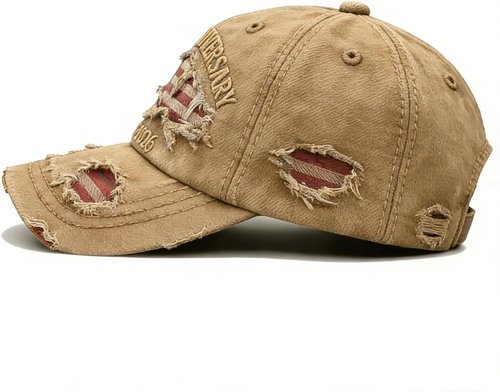 250 Anniversary USA Hat - Ripped Denim Baseball Cap for Men & Women | 250th Celebration Merchandise