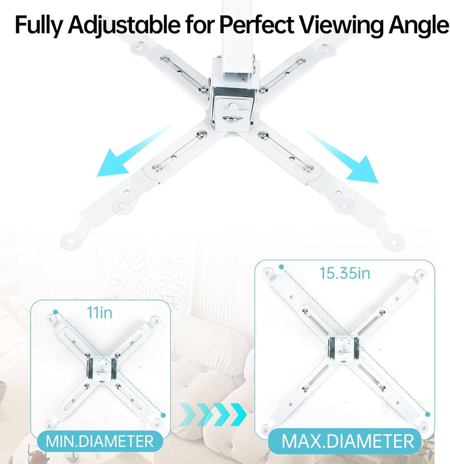 Runhike Projector Mounts Compatible with Epson Projector for Wall and Celling Mount,Ceiling Mount Compatible with Epson
