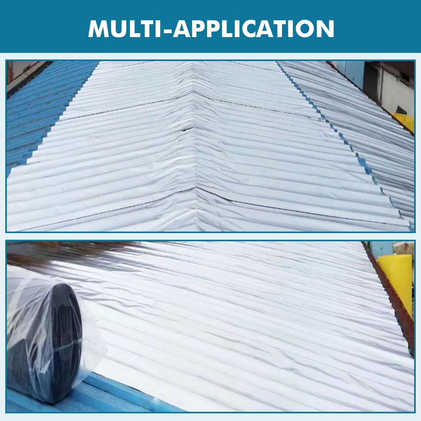 Vaste Outdoor Waterproof TPO Butyl Sheet, 3.28feet x 16.4feet, RV/Marine Sealant Tape, Stop Camper Roof Leak, Roofing Sheet Repair, Boat Sealing, Weatherproof and Durable, UV-Resistant