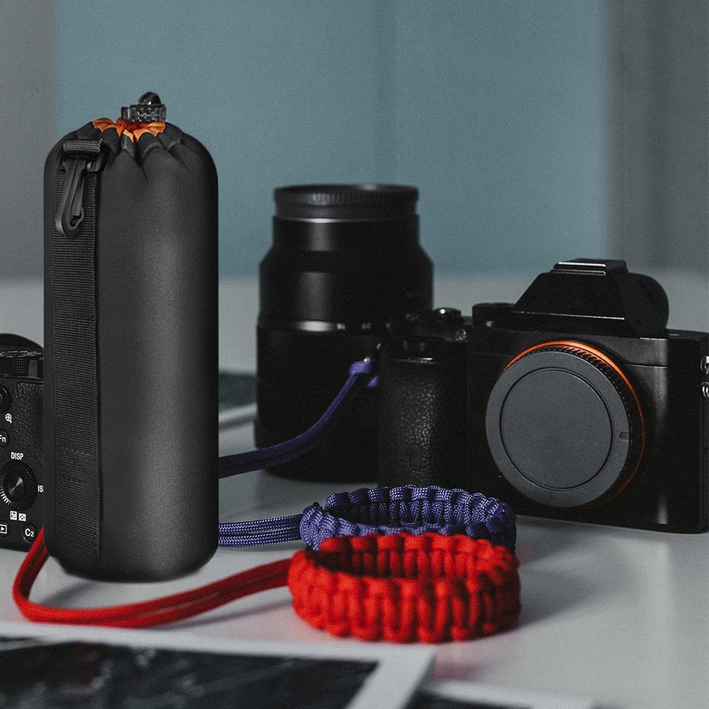 BESPORTBLE Neoprene Camera Lens Pouch with Buckle Shockproof Protective Case for DSLR and Mirrorless Lenses Lightweight
