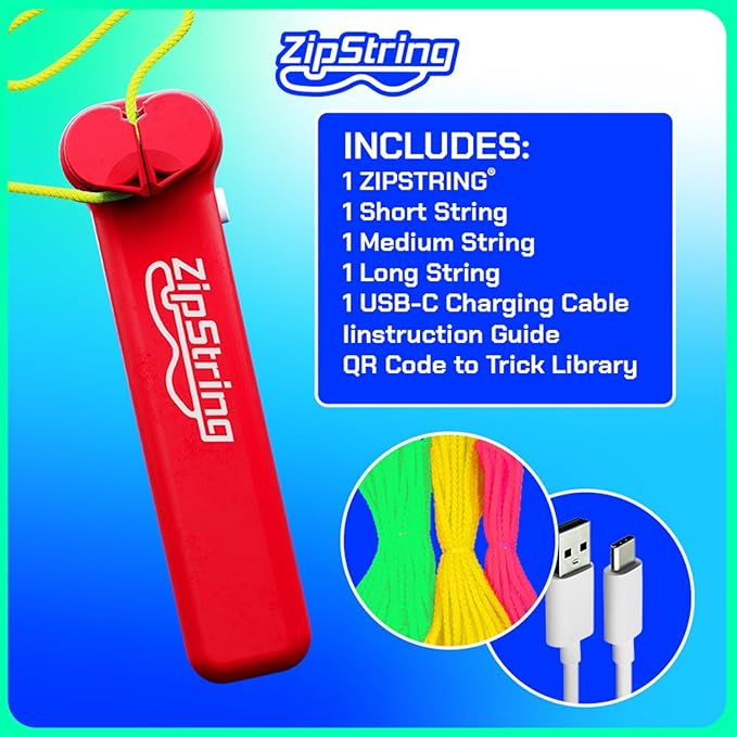 Original - As Seen on Shark Tank - Classic Rope Launcher Toy, Perfect for Kids & Adults - Fly a String Loop in The Air for Endless Tricks & Fun, Wonderment Awaits, Rock'it Red