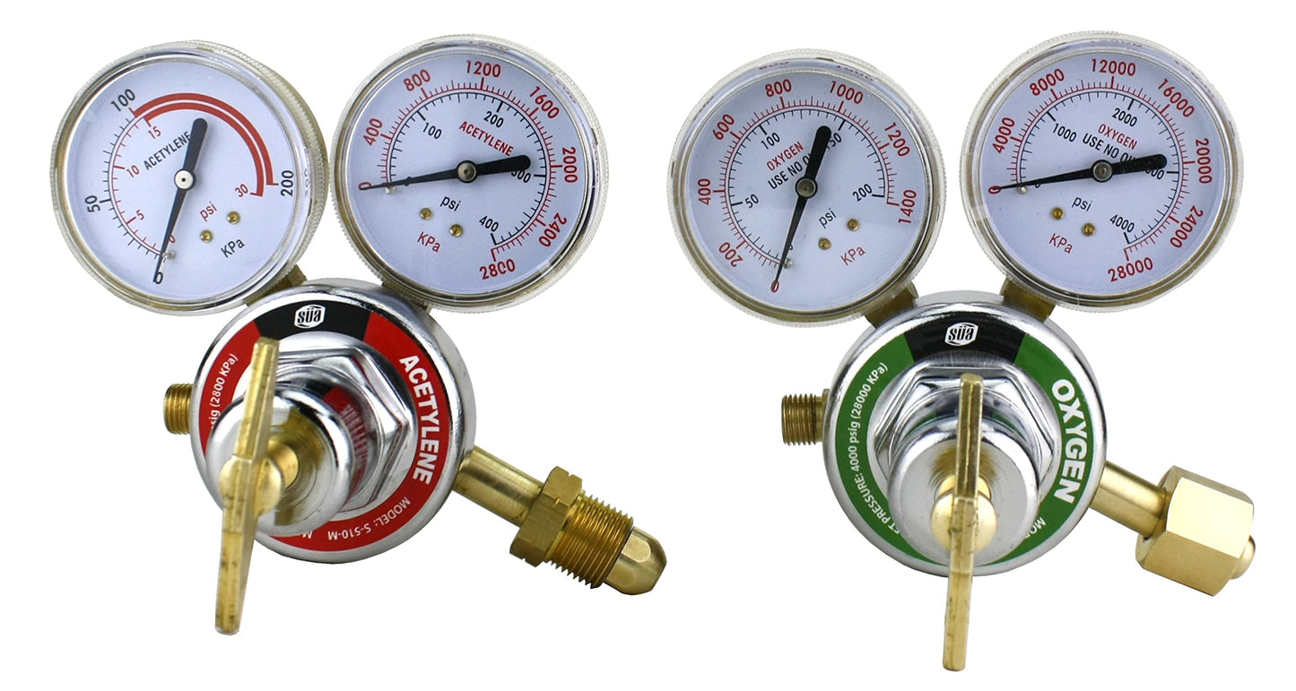 SÜA - Oxygen and Acetylene Gas Cutting, Welding and Heating Set - Medium Duty Torch - Plastic Box - Model: Wyvern V