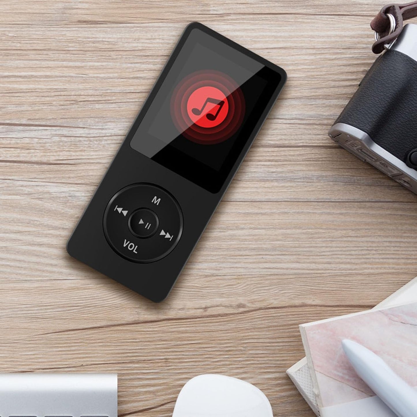 Diyeeni MP3 1.8in MP4 MP3 350mAh 64GB Bluetooth Player, Compact Music Player with Screen, Built in Speaker, Players