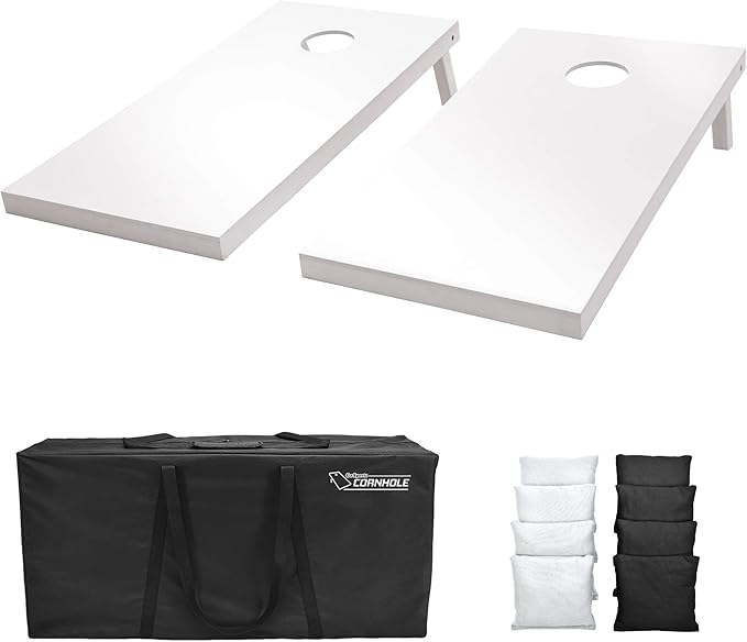 GoSports 4 ft x 2 ft Regulation Size Wooden Cornhole Boards Set - Includes Carrying Case and Over 100 Optional Bean Bag Colors