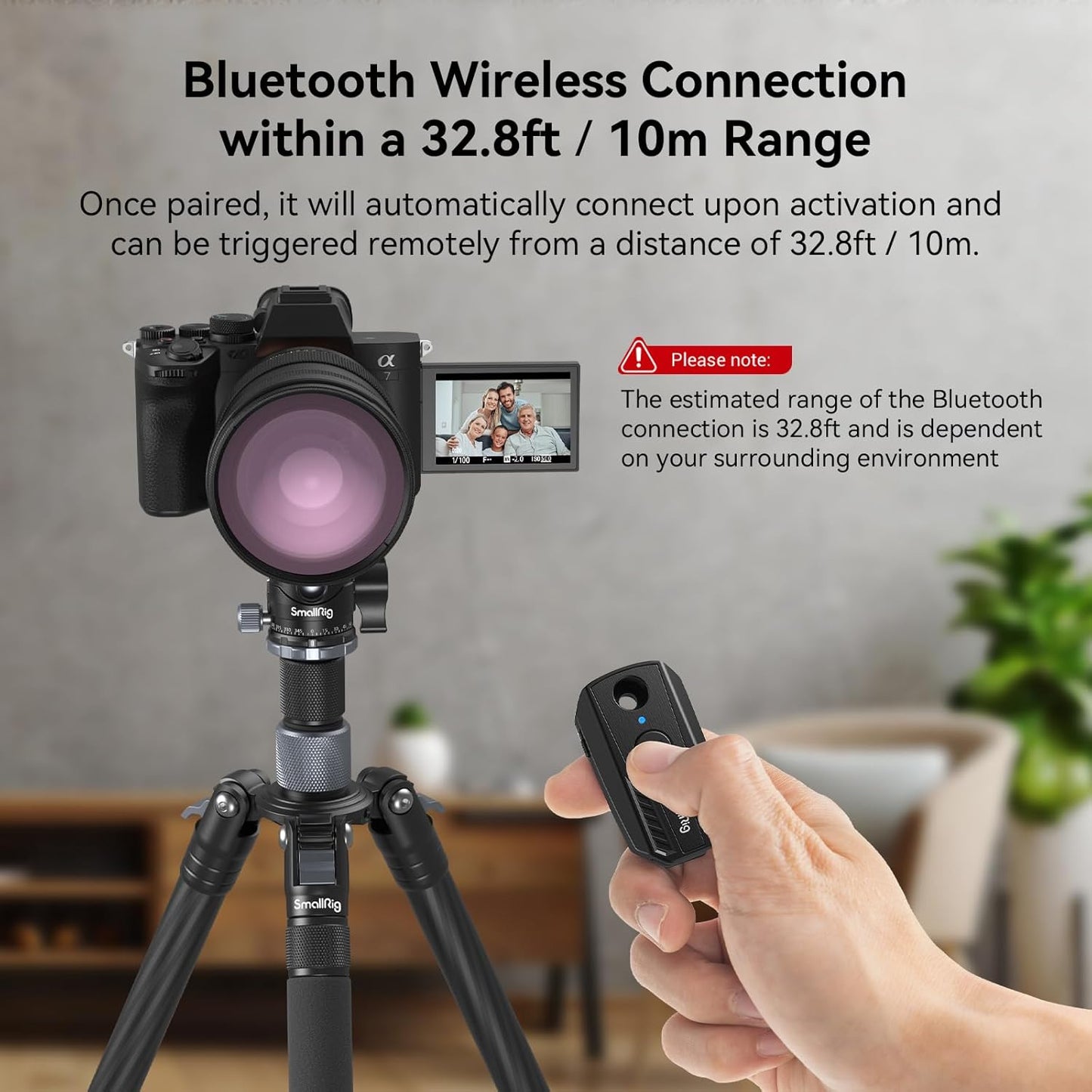 SMALLRIG A7 A7R A7R A7R A7S A7 A6700, FX3, A7C, A7CR, A7C ZV-E10, ZV-E10 R5, R5 R6, R7, R8, R10 Wireless Camera Remote