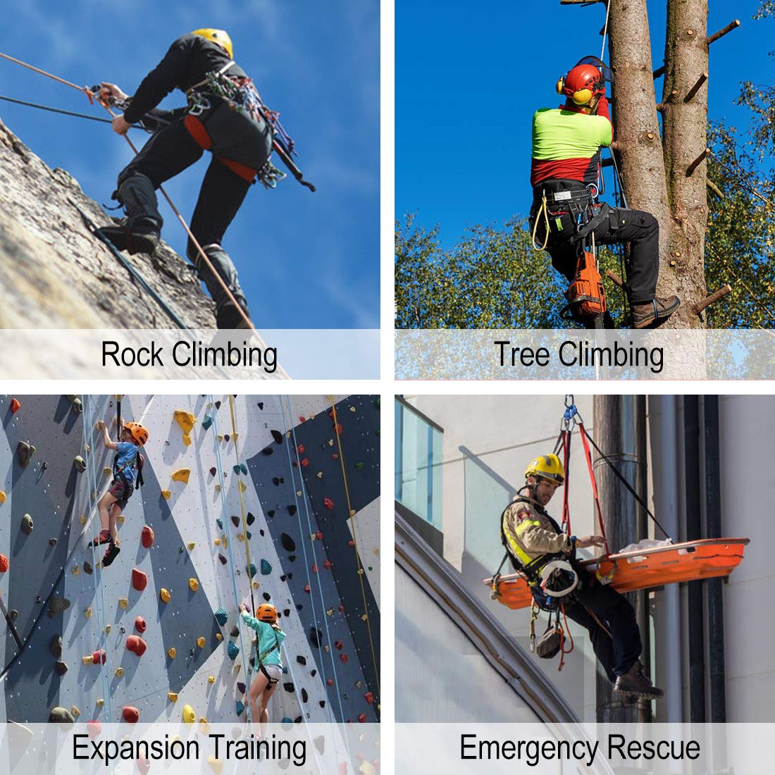 NewDoar Foot Ascender Loop for Climbing Tree Arborist (Black)
