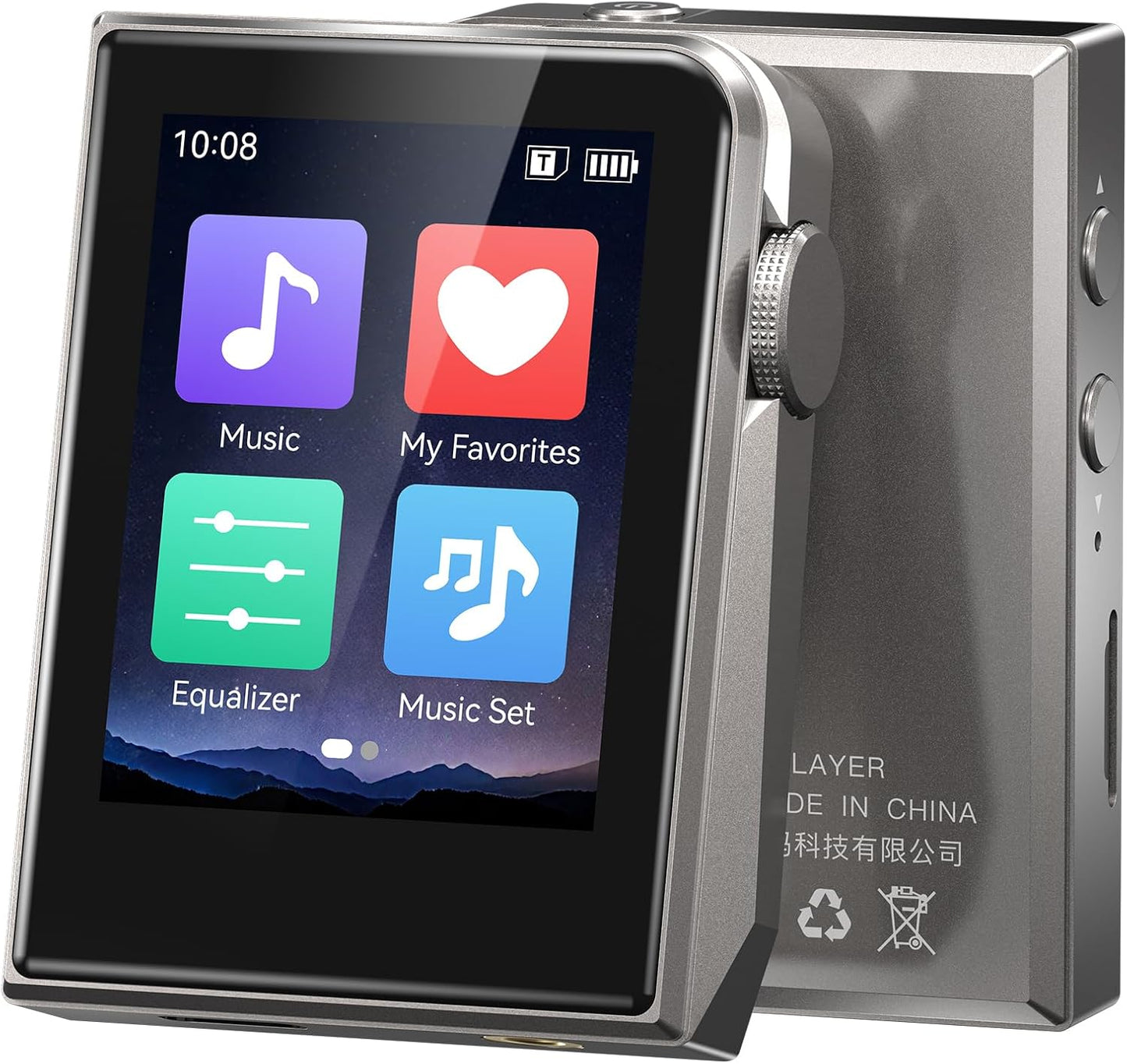 RUIZU 64GB MP3 2" 128GB HiFi Lossless Player, DAC DSD High Resolution Digital Audio Player, Portable Hi-Res Music