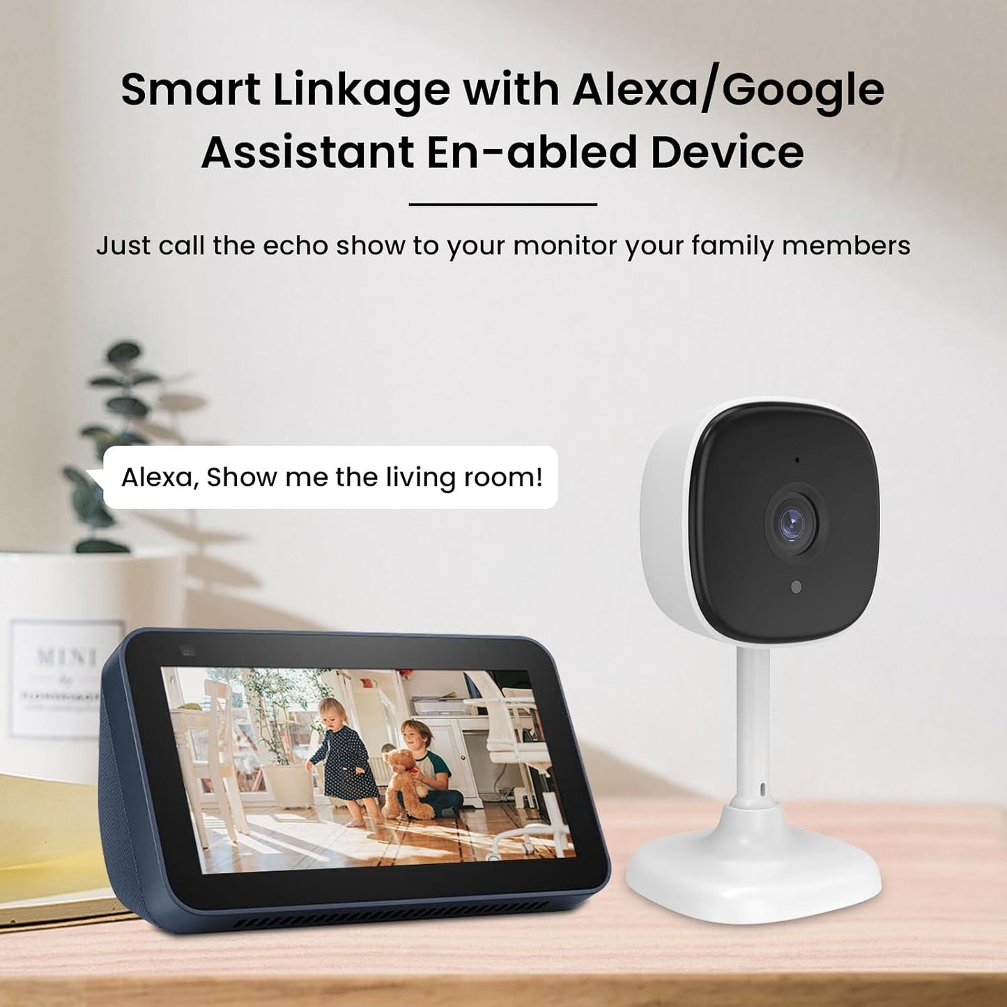 AMOROM Security1080P Mode2-Way AM-C1-03 Indoor Camera for Home WiFi Security Camera for Baby MonitorPrivacy TalkNight
