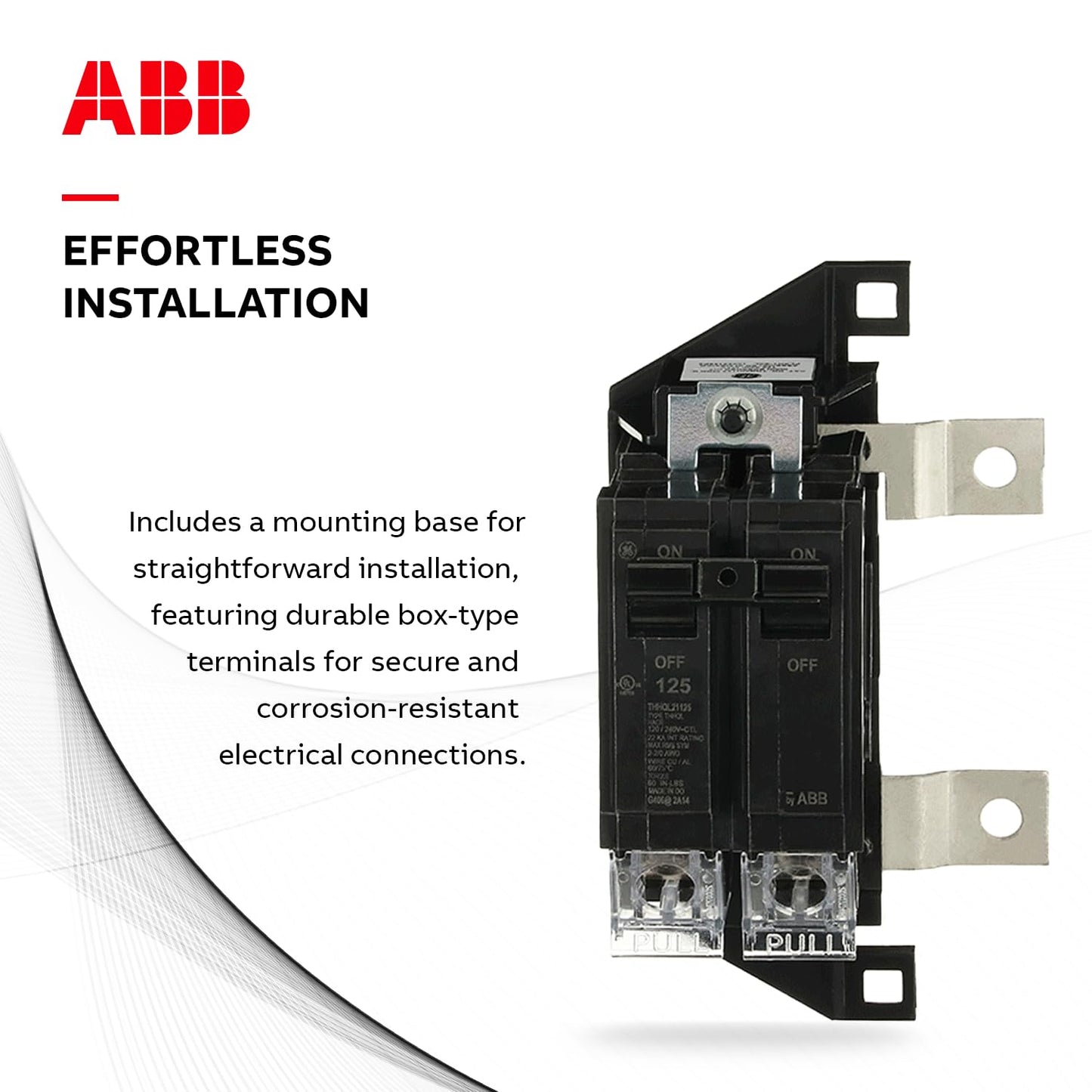 ABB THQMH125CP Master Main Breaker Kit 125 Amp • Type THHQL, 125 A, 2-Pole, 120/240 V • Main Circuit Breaker Kit • Use in Powermark Gold Load Center • 125 A Main Breaker