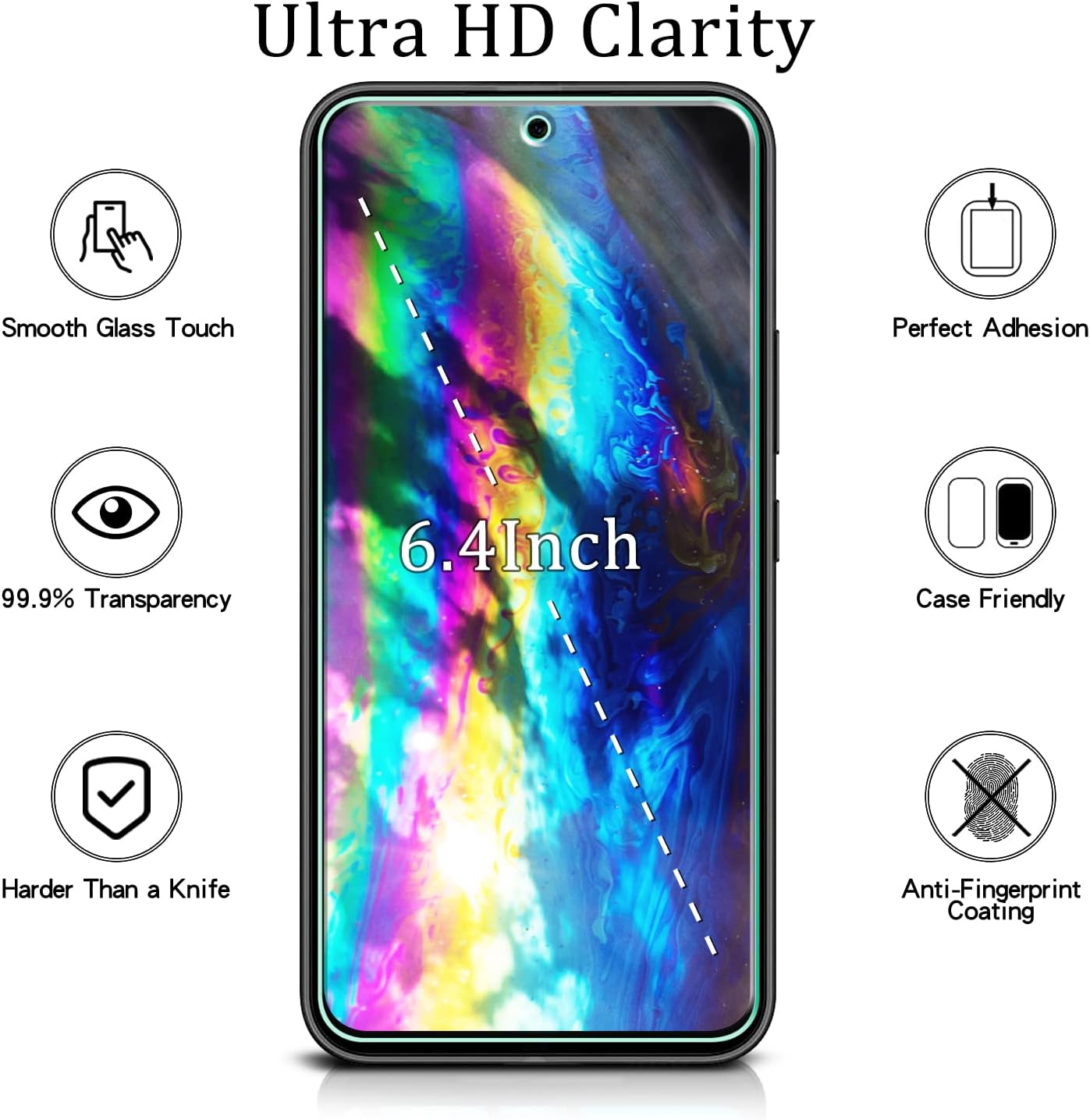 [2 Pack A54 5G MAYtobe Screen Protector Designed for Samsung Galaxy Tempered Glass, Anti-Scratch, Bubble Free, Easy