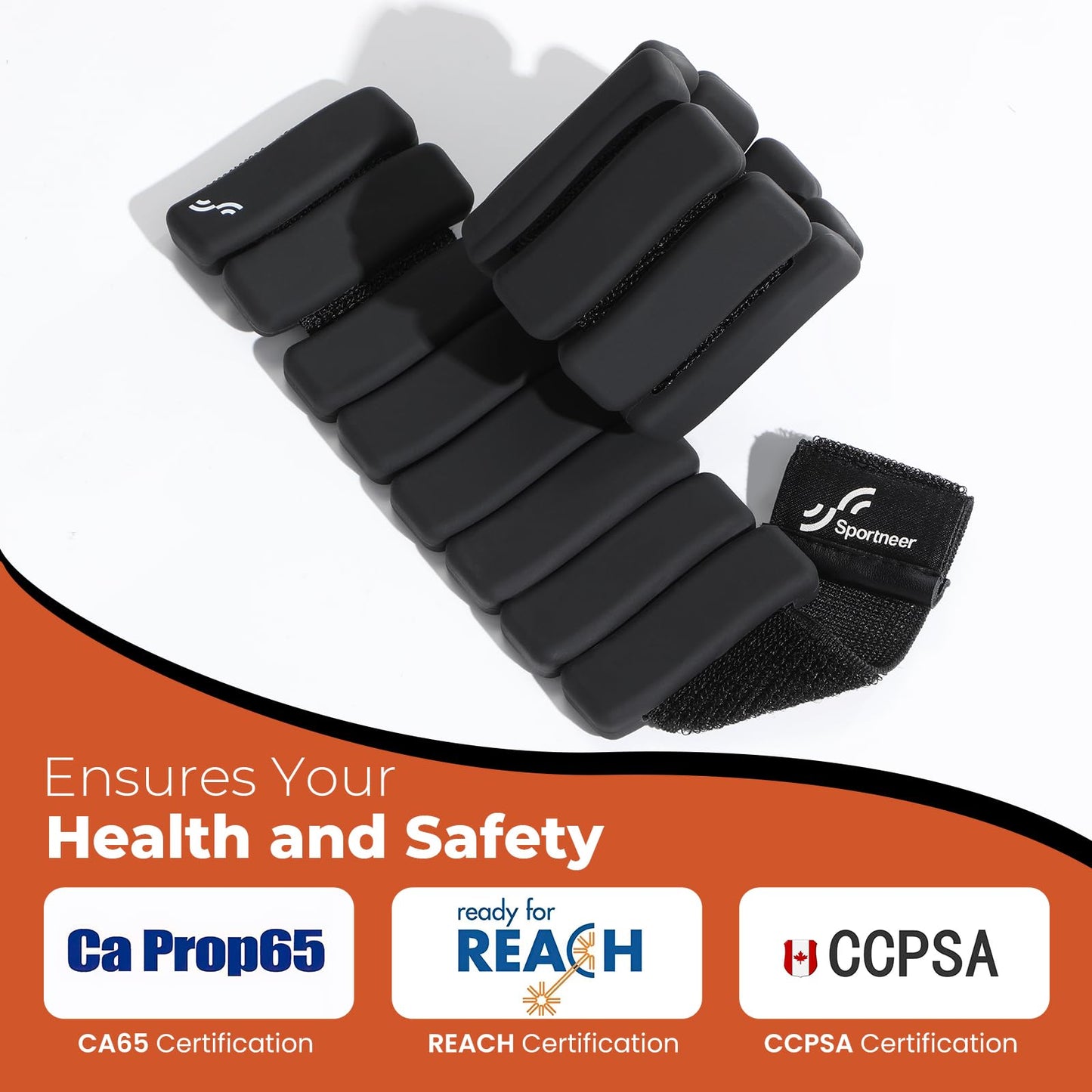 Sportneer Wrist & Ankle Weights for Women & Men Set of 2 (1LB/2LB Each) - Soft Silicone Arm & Leg Weights for Pilates, Yoga, Walking, Barre, Home Workout, Water Aerobics(Twilight Black, 1 LB x 2)