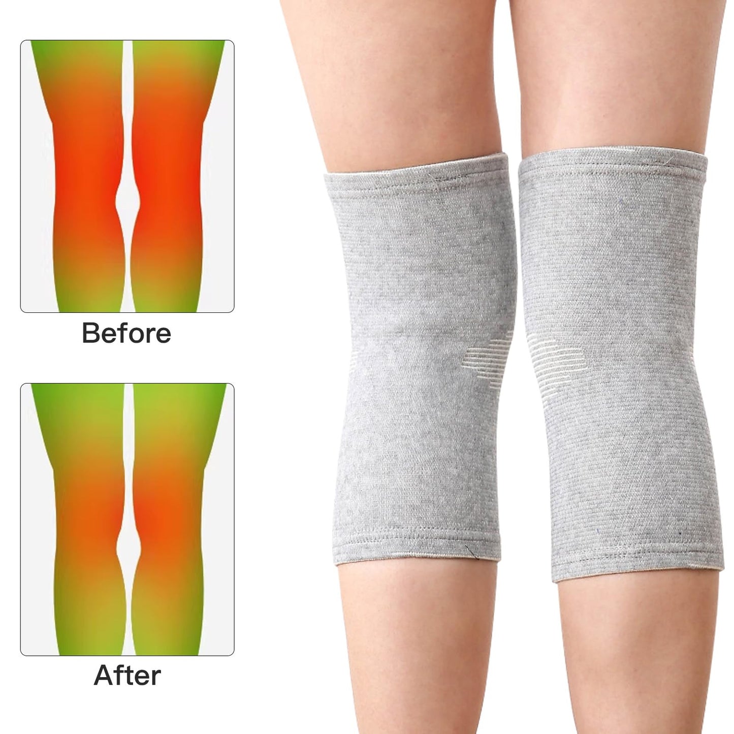Onecompress - One Compress Premium Bamboo Knee Sleeve 2-pack Original(Medium(55-75KG))
