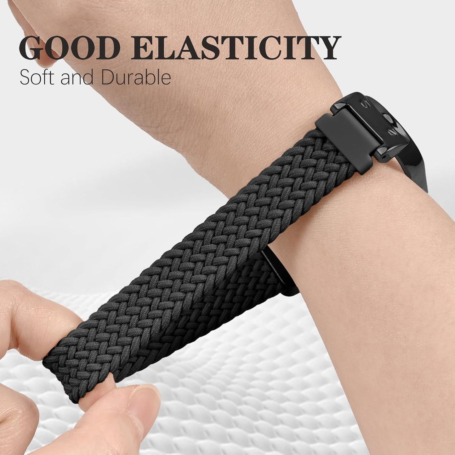 Bolesi Wristband Compatible with Plaud NotePin S/NotePin AI Voice Recorder,Metal Protective Case Soft Stretchy
