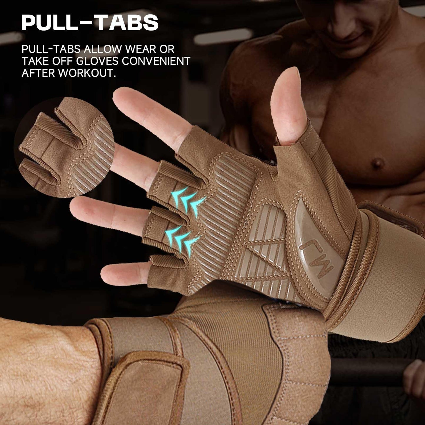 Foclassic Workout Gloves for Men Women - Weight Lifting Gloves With Wrist Wrap Support, Palm Protection and Grips for Gym Exercise, Cross Training