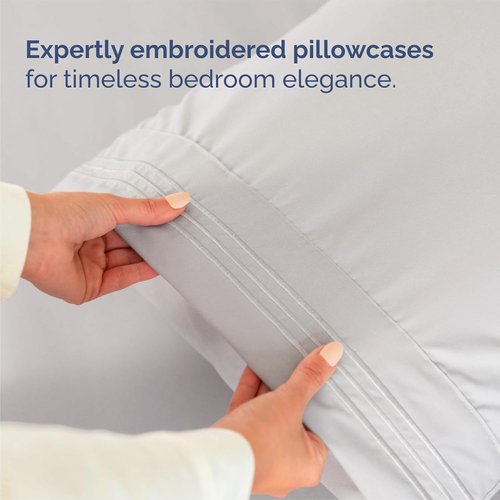 Comfy Twin Size 3 Piece Sheet Set by [Brand Name] - Breathable & Cooling Hotel Luxury Bedding - Deep Pockets, Soft & Wrinkle-Free in French Grey