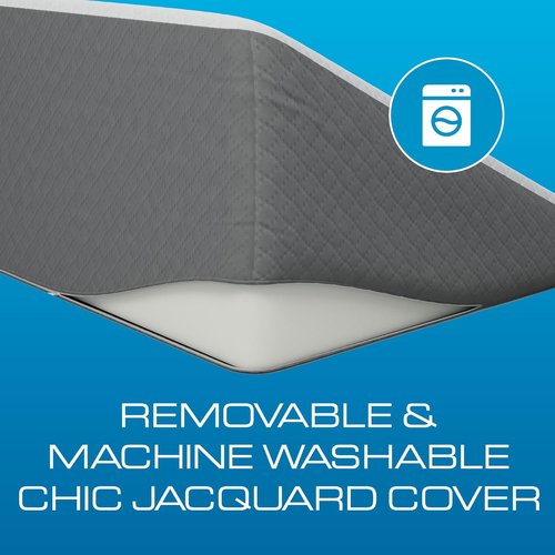 Kolbs Extra Wide Bed Wedge Pillow - Sleep Apnea & Acid Reflux Relief | Chic Jacquard Cover (12" Height)
