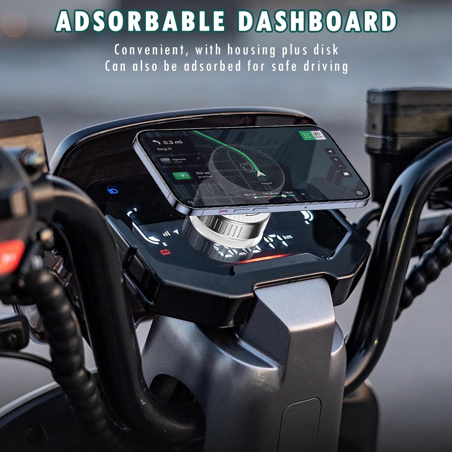 Cxqbsmy 360 Adjustable Vacuum Magnetic Car Phone Holder for Magsafe, Auto Suction Cup Phone Mount