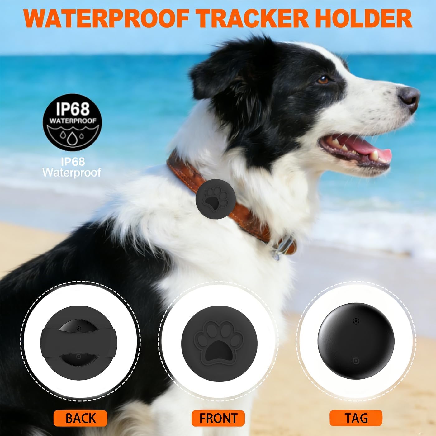 DCZSDJT Dog Trackers Smart Pet Tracker for Collar Dog Trackers Pet Location Tracker with Holder No Monthly Fee