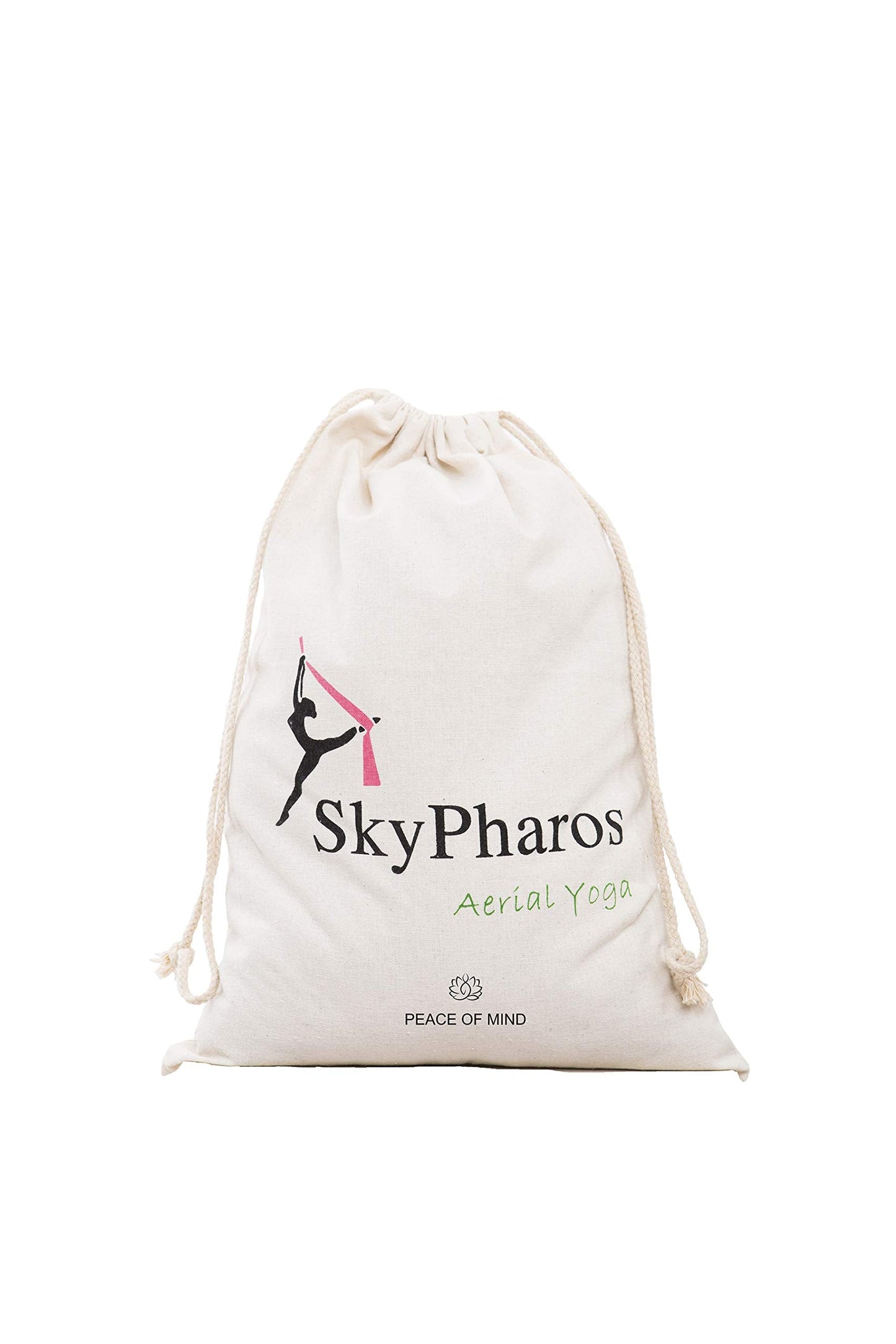 SKYPHAROS 11 Yards Aerial Silks Yoga Swing Set - Aerial Yoga Hammock Kit Anti-Gravity Flying for Fitness, Low/Non Stretch Nylon Tricot Fabric Hardware Included for Dance