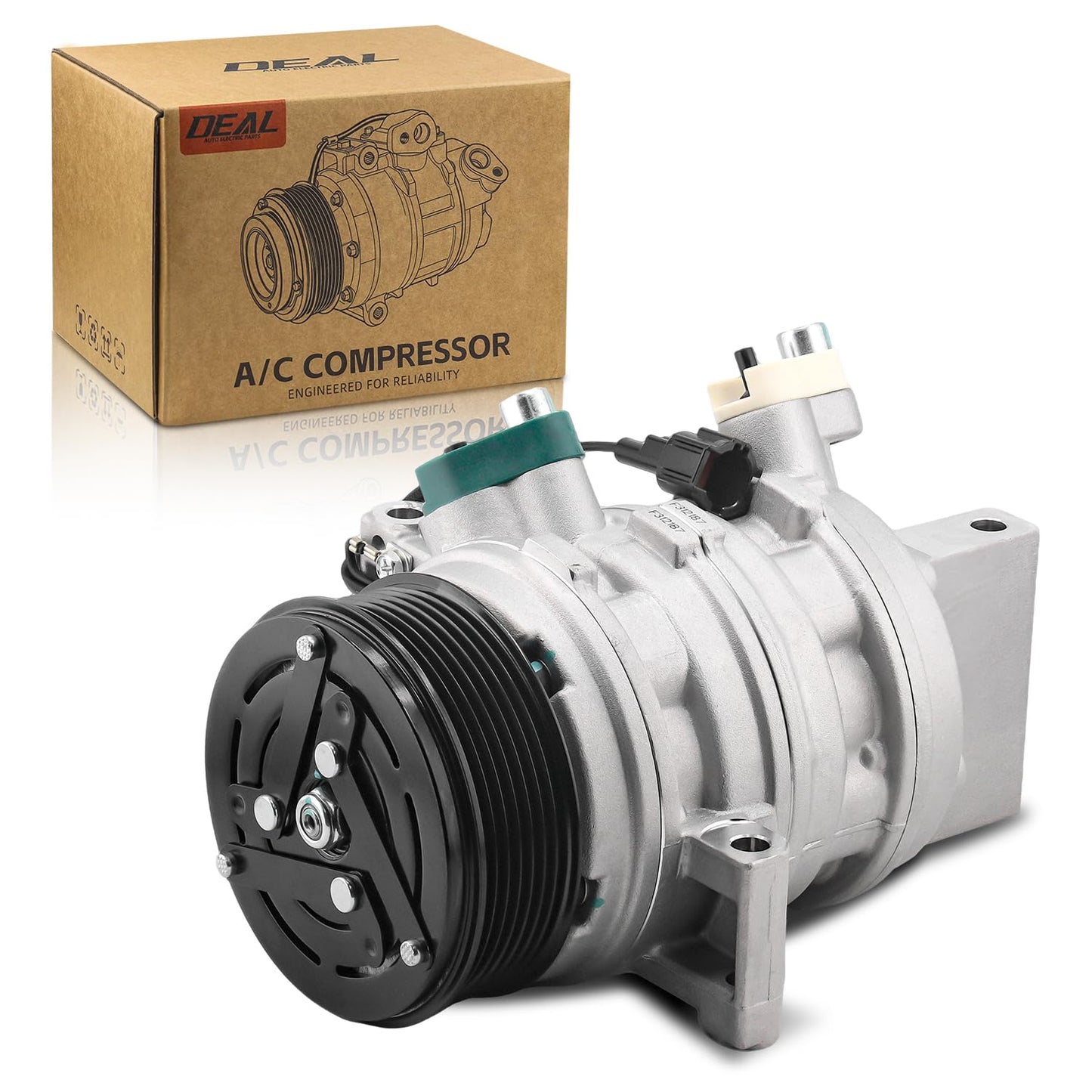 DEAL AUTO ELECTRIC PARTS A/C Compressor with Clutch Compatible with Nissan 2011 Versa 1.8L Sedan, 2012 Versa 1.6L, 2013-2019 Versa, 2014-2019 Versa Note