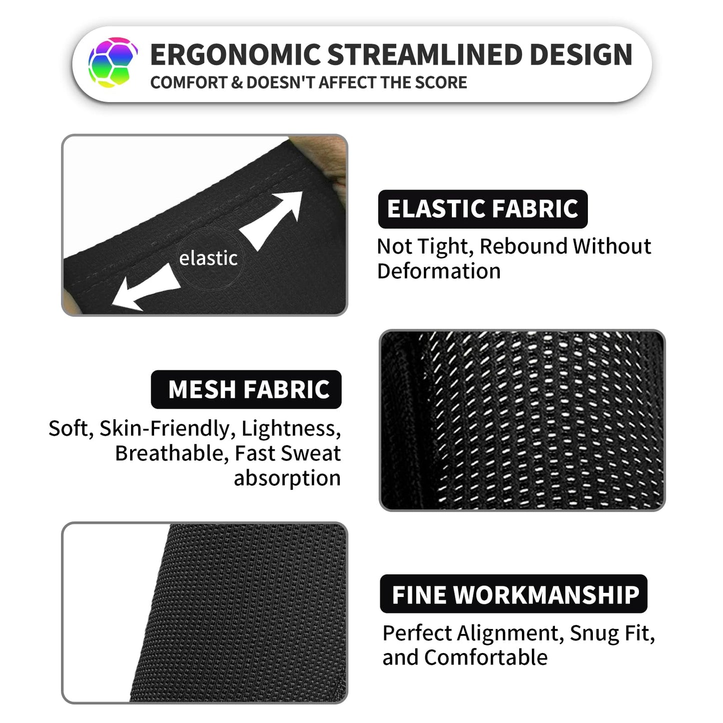 ATHCISE 2 Pairs Kids Youth Soccer Shin Guard Sleeves with Optimized Insert Pocket, Shin Pad Compression Sleeves for 3-15 Years Old Boys Girls Child Teens for Soccer Sport