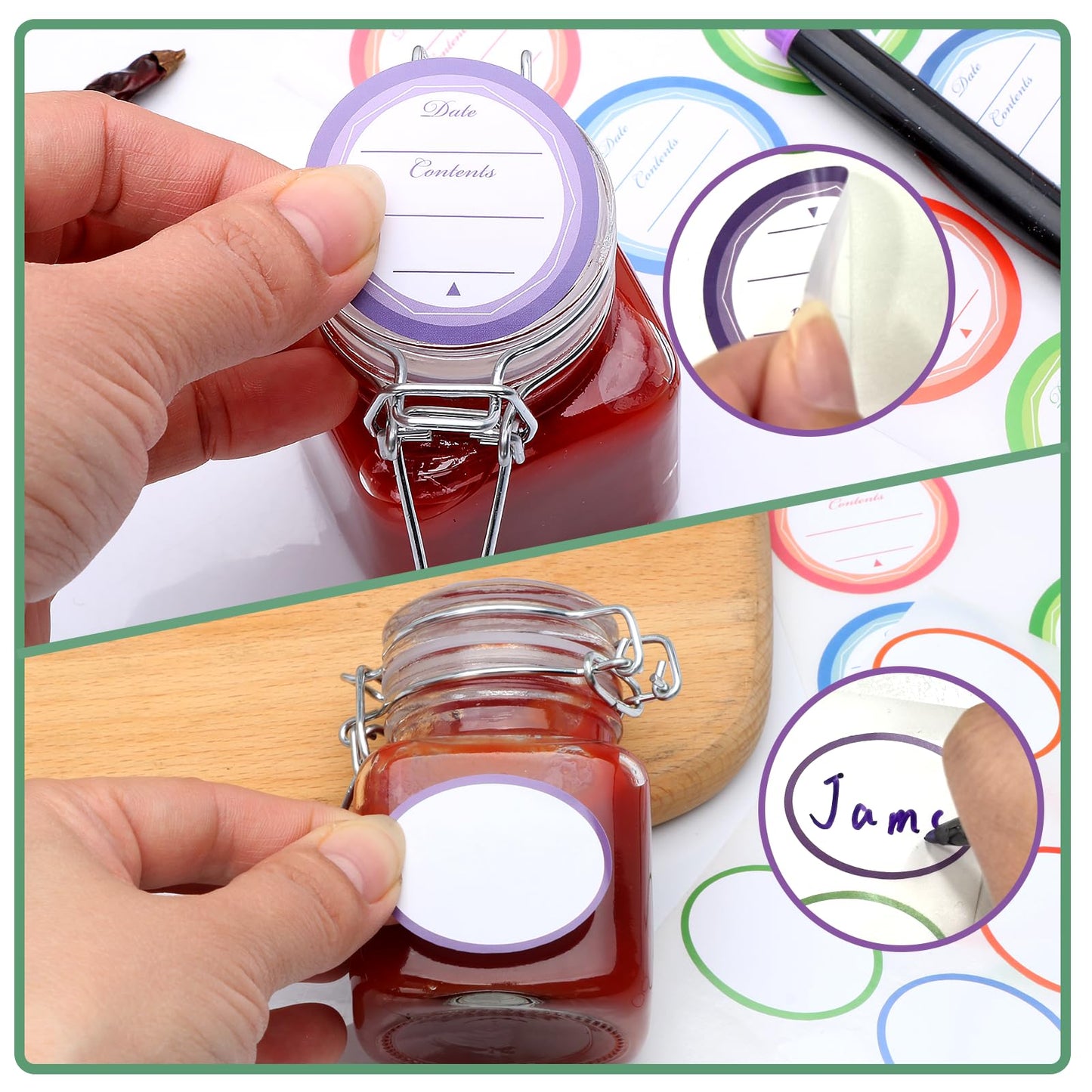 Brajttt 4 oz Spice Jars with Labels,25 Pack Small Glass Jars with Lids,Small Glass Containers with Airtight Hinged Lid for Home Kitchen, Arts & Crafts Projects, Spices, Decoration, Snack Foods