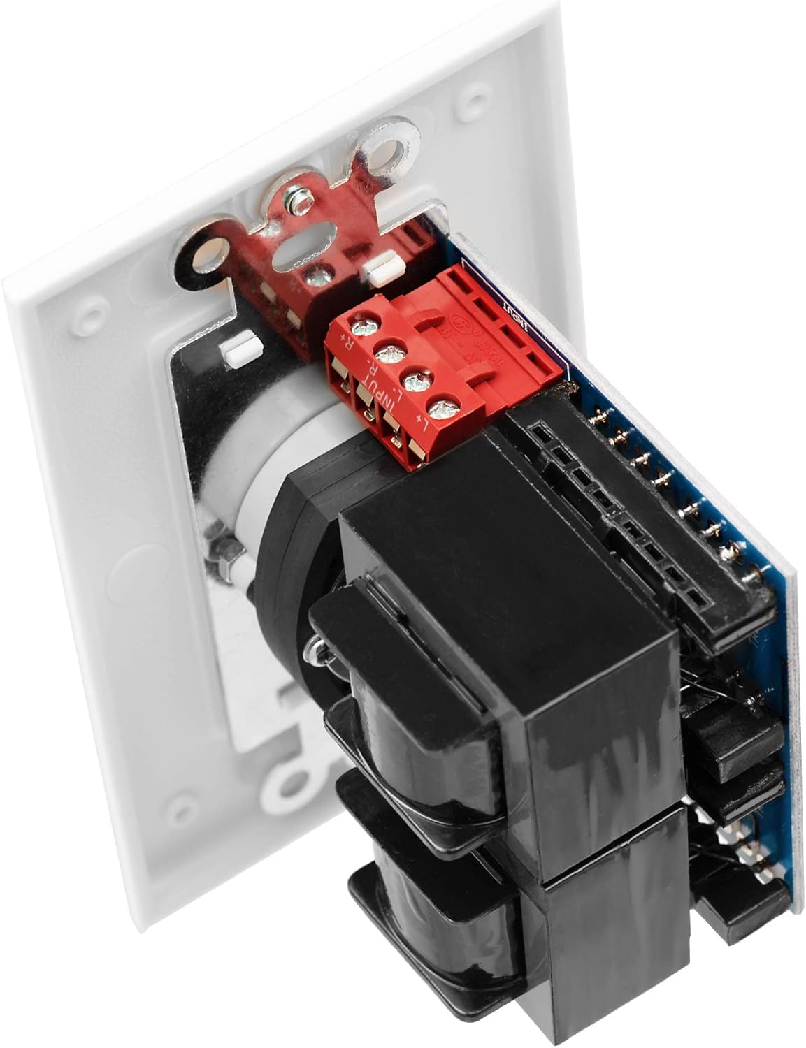100W SVC100 OSD Audio in Wall Volume Control Impedance Matching for Home Speakers, Rotary Knob White