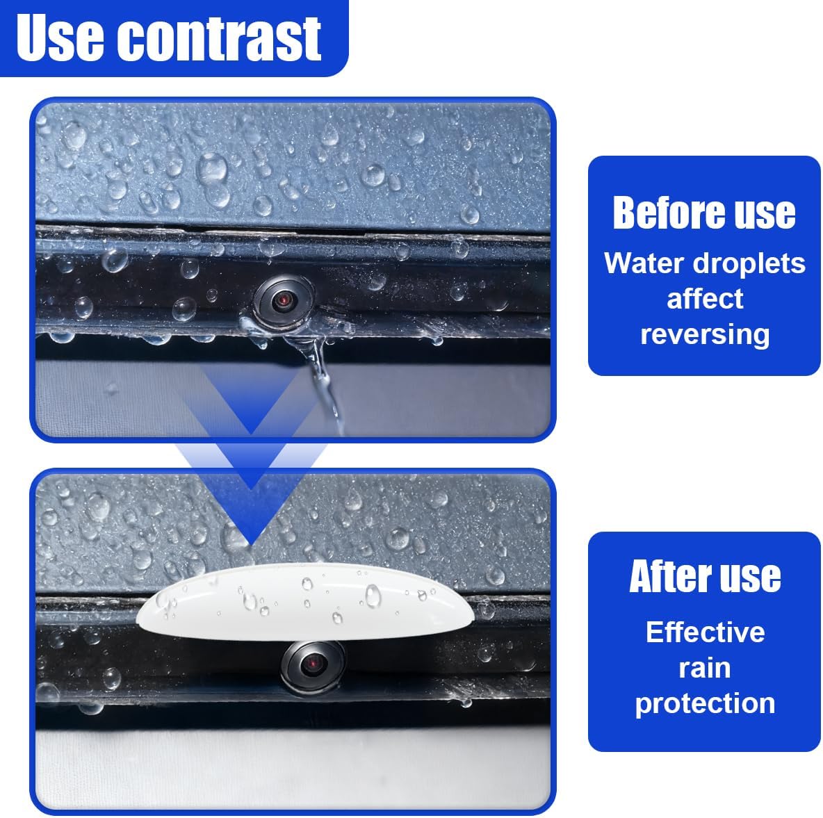 Deaelf Car Rear View Camera Cover, Universal Rainproof Automotive Backup Camera Protective Guard, Car Reversing Cameras