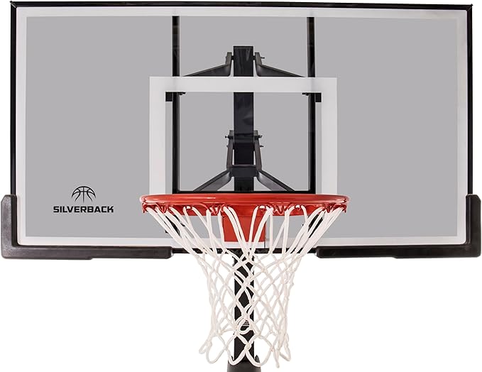 Silverback In-Ground Basketball Hoops, Adjustable Height Tempered Glass Backboard and Pro-Style Flex Rim. - Multiple Styles Available