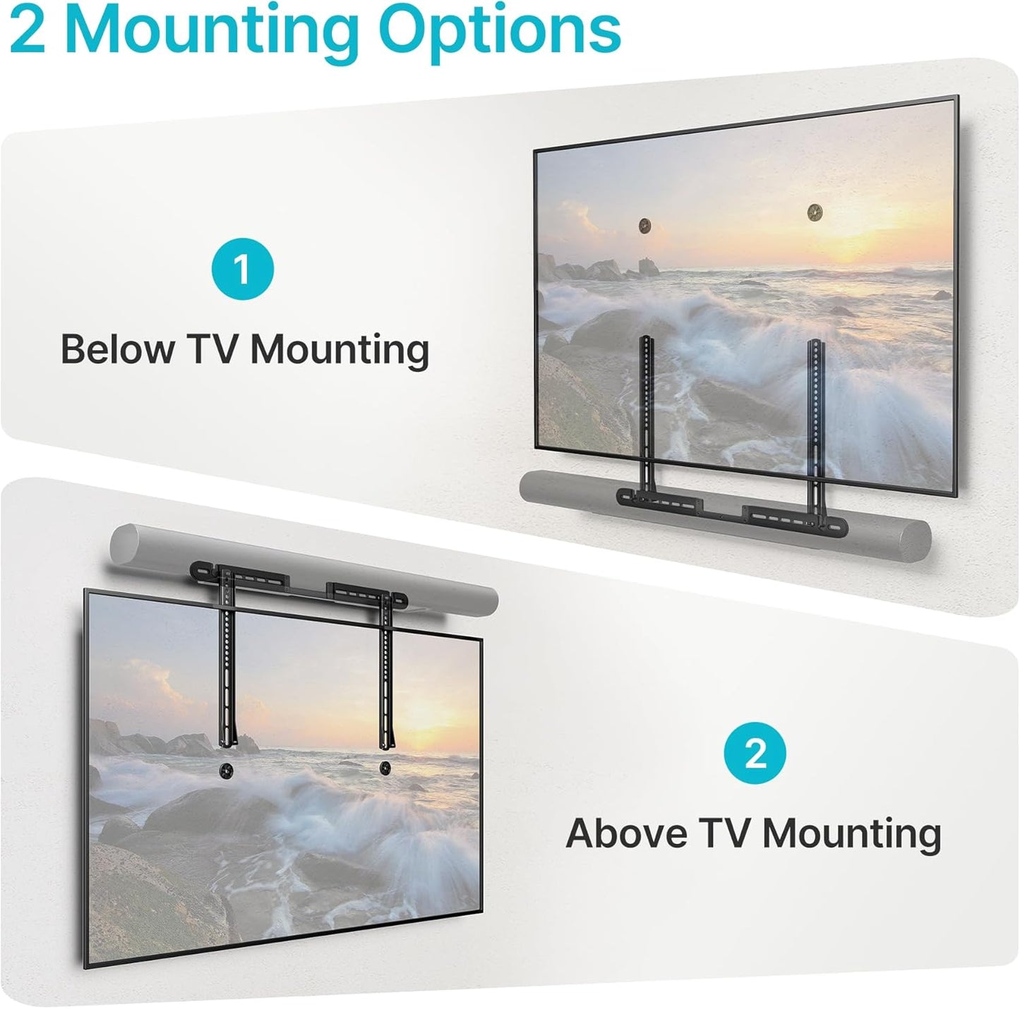 22 Lbs, PEGZONE Soundbar TV Mount Compatible with Sonos Arc & Sonos Arc Ultra,Hold Soundbar Mount for TV for Surround
