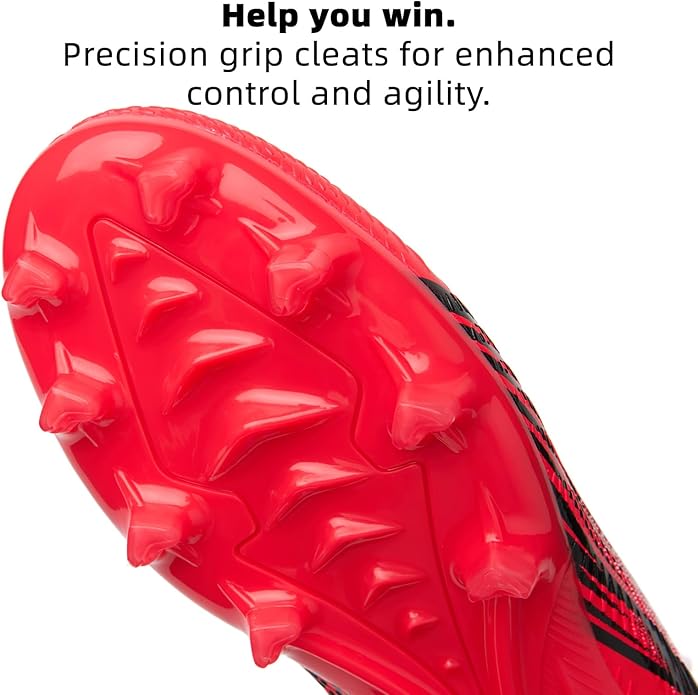 Men's High Top Soccer Shoes FG Long Spikes Adult Football Shoes Lightweight Professional Athletic Training