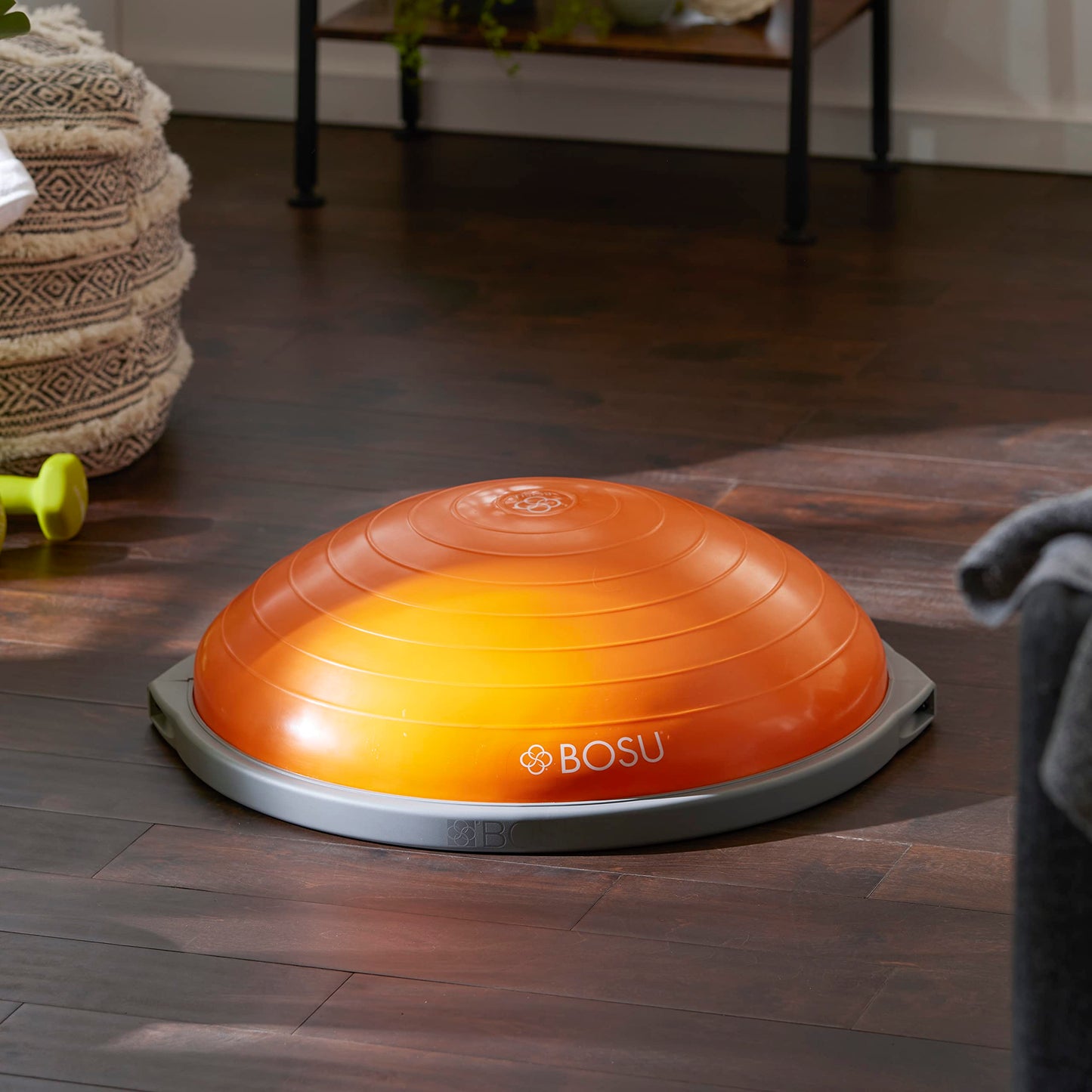 BOSU Balance Trainer, 65cm - Original Orange/Gray (Gymnastics, 300lbs Capacity, Rubber)
