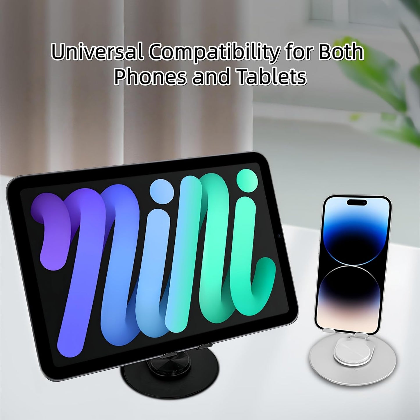 Briteroh 360 25KG 17/16/15/14, All-Metal Cell Phone Stand Rotatable & Height Adjustable - Super Load-Bearing, Foldable