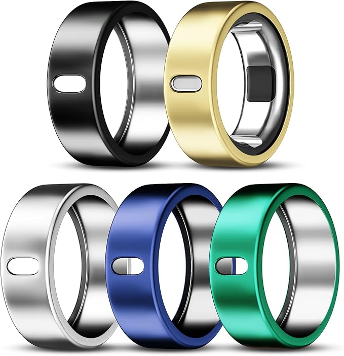 5 Pack Cover Compatible with Oura Ring Gen 4/Oura Ring Gen 3 Horizon/Heritage, Surport Charging with Cover on, Anti-Scratch TPU Protector for Oura Rings Accessories Women Men (Size 9)