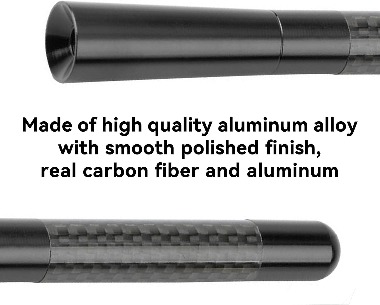 Couslcd 4.7 Inch 9 2 2 Car Short Antenna, Carbon Fiber American Flag Aluminum Auto Radio Antenna for AM/FM Reception