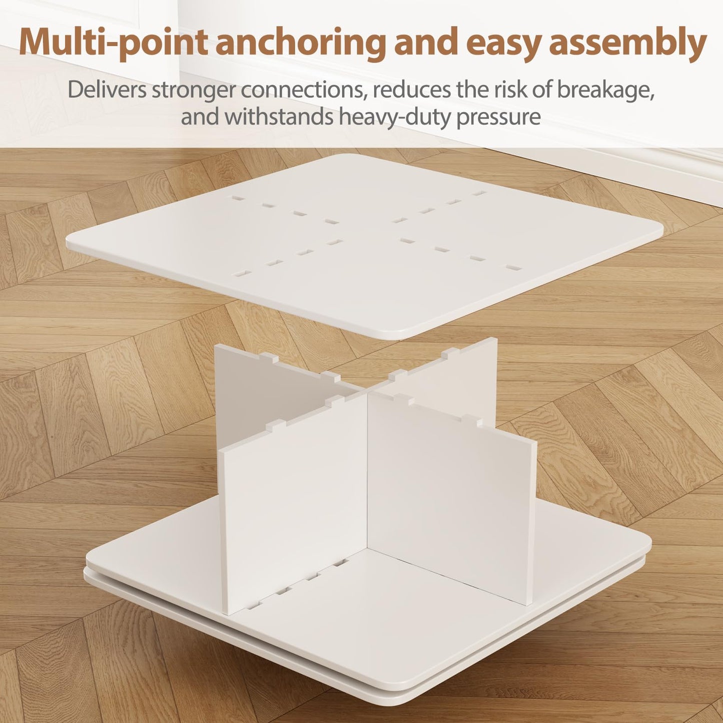 Yuncraft Rotating Shoe Rack Tower, PVC Material Structure, 5-Tier 360° Swivel Lightweight Shoe Organizer, Space-Saving Spinning Shoe Shelf for Entryway, Closet, Bedroom Nook