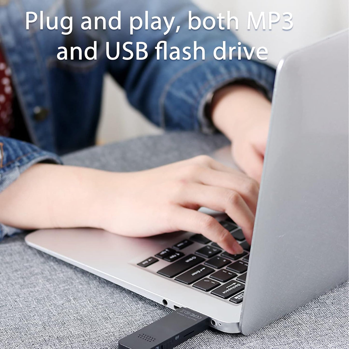 Denash MP3 8GB 64GB MP3 Player, Built-in HiFi Lossless Sound Music Player with Expandable Memory & USB Flash Drive