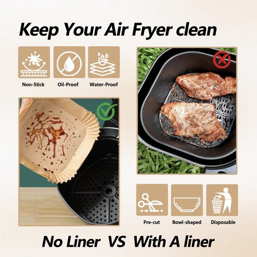 Air Fryer Liners for Ninja Crispi, 270PCS Disposable Paper Liners for Ninja Crispi 4-in-1 Portable Glass Air Fryer Cooking System, Parchment Paper Containers