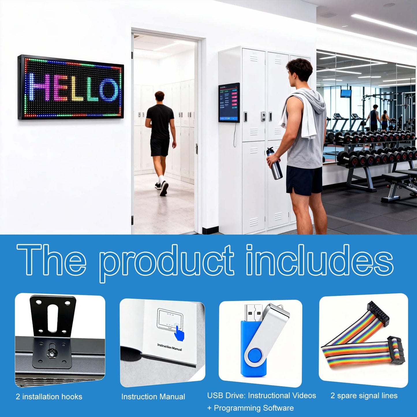 ZONTRONCM Outdoor Programmable Scrolling Waterproof Led Sign P10(26" * 14")