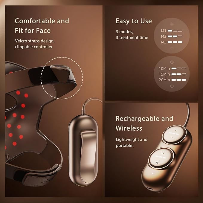 JOVS 4D Laser Therapy Mask for Face, LED Red Light Therapy Face Mask with 4 Wavelengths for Deep Anti-Aging, Precision Anti-Wrinkle, Skin Firming & Radiant Glow, 6x More Powerful Than LED