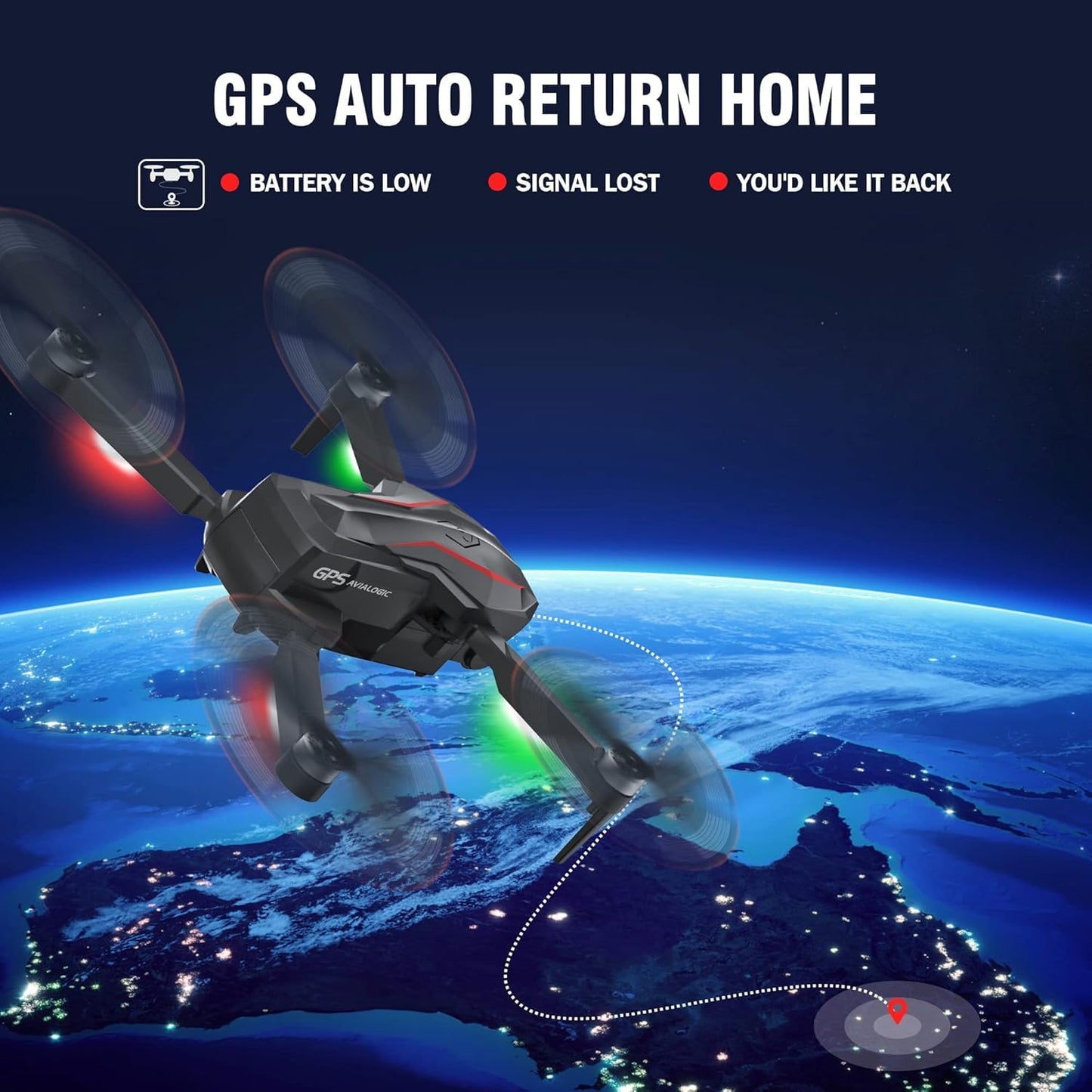 GPS Drone with Camera 4K for Adults,2PCS Batteries 60Mins Flight Time and Carrying Case,Gift for Men,Easy Fly Quadcopter for Beginners with Optical Flow Positioning