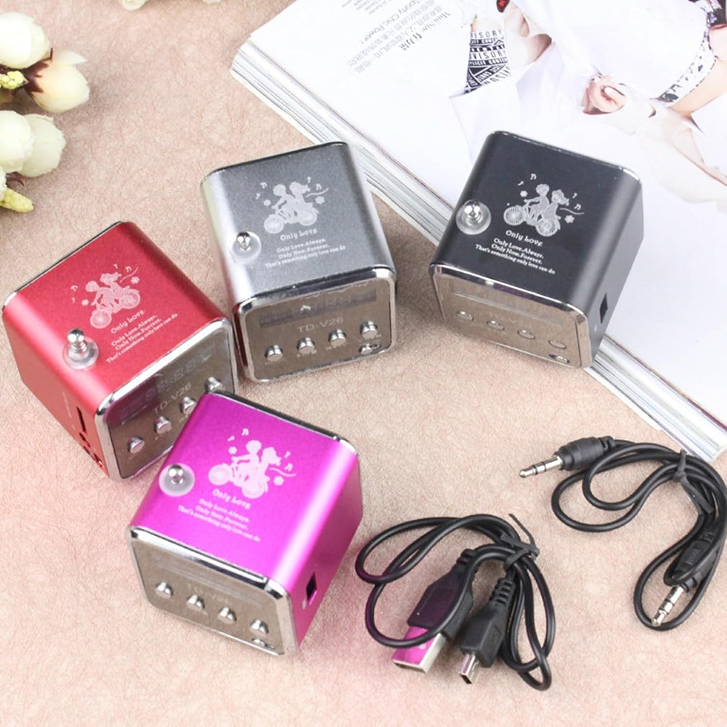 Etigood Mp3 500mAh Mini Bluetooth Speaker, Wireless Music Player Portable FM Radio Speakers Digital Stereo PC Player